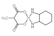 Platinum, (1,2-cyclohexanediamine-N,N)[methylpropanedioato(2-)-O, O]-, [SP-4-2-(1S-trans)]- Structure