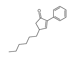 4-hexyl-2-phenylcyclopent-2-en-1-one Structure