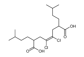4,5-dichloro-2,7-bis(3-methylbutyl)oct-4-enedioic acid结构式