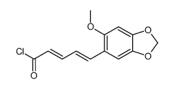 5-(6-methoxy-1,3-benzodioxol-5-yl)penta-2,4-dienoyl chloride Structure