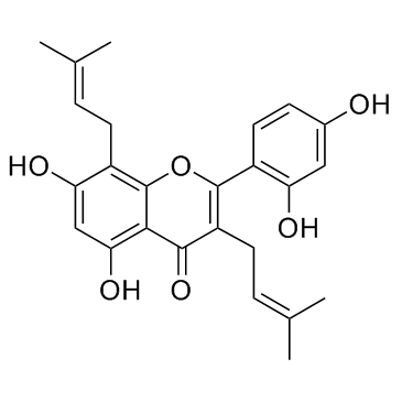 桑黄酮; 桑皮黄素结构式