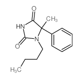 2,4-Imidazolidinedione,1-butyl-5-methyl-5-phenyl- Structure