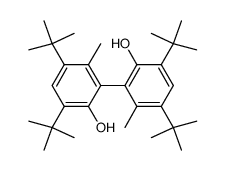 3,3',5,5'-tetra-tert-butyl-6,6'-dimethyl-[1,1'-biphenyl]-2,2'-diol Structure