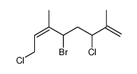 5-bromo-3,8-dichloro-2,6-dimethylocta-1,6-diene结构式