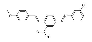 5-(m-chlorophenylazo)-N-(p-methoxybenzylidene)anthranilic acid Structure
