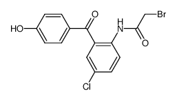 2-Bromo-N-[4-chloro-2-(4-hydroxybenzoyl)phenyl]acetamide结构式