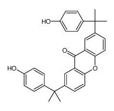 2,7-bis[2-(4-hydroxyphenyl)propan-2-yl]xanthen-9-one结构式