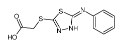 2-[(5-anilino-1,3,4-thiadiazol-2-yl)sulfanyl]acetic acid Structure