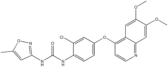 1-(2-chloro-4-((6,7-dimethoxyquinolin-4-yl)oxy)phenyl)-3-(5-methylisoxazol-3-yl)urea Structure