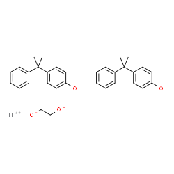 [ethane-1,2-diolato(2-)-O,O']bis[4-(1-methyl-1-phenylethyl)phenolato]titanium Structure