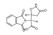 (S)-((S)-3-oxo-isoxazolidin-5-yl)-phthalimido-acetic acid结构式