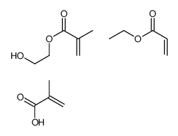2-甲基-2-丙烯酸与丙烯酸乙酯和聚乙二醇单甲基丙烯酸-C12-14-烷基醚的聚合物结构式