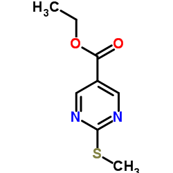 2-(Methylthio)-5-pyrimidinecarboxylic acid ethyl ester Structure