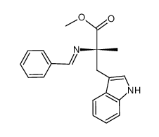 methyl (S)-2-(benzylideneamino)-3-(1H-indol-3-yl)-2-methylpropanoate Structure