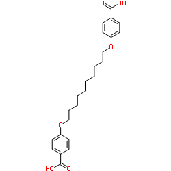 1,10-双(4-苯甲酸氧基)癸烷结构式