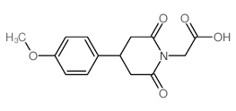 2-[4-(4-methoxyphenyl)-2,6-dioxo-1-piperidyl]acetic acid Structure