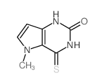 9-methyl-2-sulfanylidene-3,5,9-triazabicyclo[4.3.0]nona-7,10-dien-4-one Structure