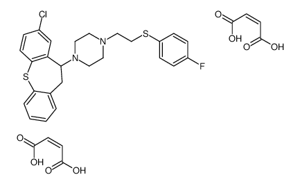 (E)-but-2-enedioic acid,1-(3-chloro-5,6-dihydrobenzo[b][1]benzothiepin-5-yl)-4-[2-(4-fluorophenyl)sulfanylethyl]piperazine结构式