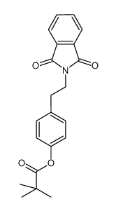4-(2-(1,3-二氧亚基异二氢吲哚-2-基)乙基)苯基特戊酰茚二酮酯结构式