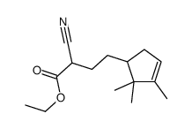 ethyl alpha-cyano-2,2,3-trimethylcyclopent-3-enebutyrate结构式