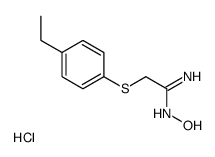 2-(4-ethylphenyl)sulfanyl-N'-hydroxyethanimidamide,hydrochloride Structure