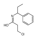 3-chloro-N-(1-phenylpropyl)propanamide Structure