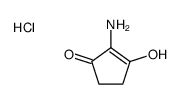 2-amino-3-hydroxycyclopent-2-en-1-one,hydrochloride结构式