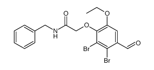 Acetamide, 2-(2,3-dibromo-6-ethoxy-4-formylphenoxy)-N-(phenylmethyl)结构式