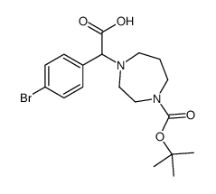 (4-溴苯基)(4-叔丁氧基羰基-1,4-二叠氮烷-1-基)乙酸结构式