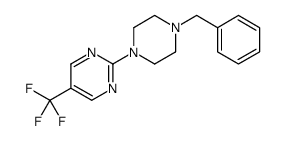 2-(4-Benzylpiperazin-1-yl)-5-trifluoromethylpyrimidine结构式