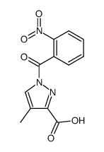 4-methyl-1-(2-nitro-benzoyl)-1H-pyrazole-3-carboxylic acid Structure
