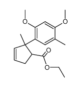 ethyl 2-(2,4-dimethoxy-5-methylphenyl)-2-methylcyclopent-3-ene-1-carboxylate Structure