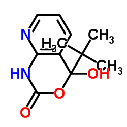 3-羟甲基嘧啶-2-氨基甲酸叔丁酯结构式