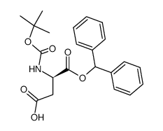 BOC-D-aspartic acid 1-diphenylmethyl ester Structure