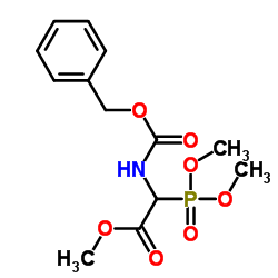(±)苄基氧基羰基-a-膦酰甘氨酸三甲酯结构式