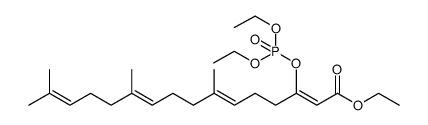 3-二乙氧基磷酰氧基-7,11,15-三甲基六癸酸酯-2,6,10,14-烯酸,乙基酯,(异构体混合物)结构式
