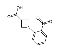1-(2-硝基苯基)-氮杂丁烷-3-羧酸结构式