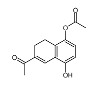 (6-acetyl-4-hydroxy-7,8-dihydronaphthalen-1-yl) acetate结构式