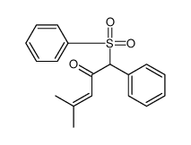 1-(benzenesulfonyl)-4-methyl-1-phenylpent-3-en-2-one Structure