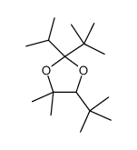 2,5-ditert-butyl-4,4-dimethyl-2-propan-2-yl-1,3-dioxolane结构式