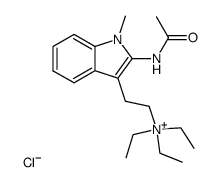 N-<β-(2-acetylamino-1-methylindol-3-yl)ethyl>triethylammonium chloride Structure