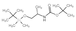 (S)-1-(叔丁基二甲基硅氧基)丙-2-基氨基甲酸叔丁酯结构式