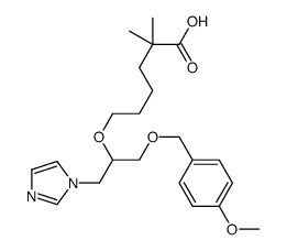 6-[2-(1H-Imidazol-1-yl)-1-[[(4-methoxyphenyl)methoxy]methyl]ethoxy]-2,2-dimethylhexanoic acid结构式