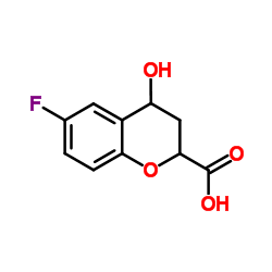 6-Fluoro-4-hydroxy-2-chromanecarboxylic acid Structure