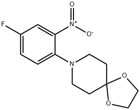 8-(4-氟-2-硝基苯基)-1,4-二恶-8-氮杂螺[4.5]癸烷结构式