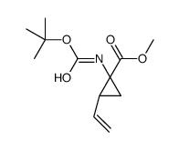 (1R,2R)-1-[[(1,1-二甲基乙氧基)羰基]氨基]-2-乙烯基-环戊烷羧酸甲酯结构式
