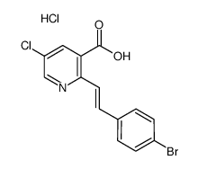 2-[(E/Z)-2-(4-bromophenyl)vinyl]-3-carboxy-5-chloropyridinium chloride Structure