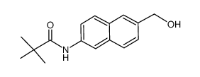 N-[6-(hydroxymethyl)-2-naphthalenyl]-2,2-dimethylpropanamide Structure