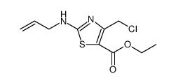 5-Thiazolecarboxylic acid, 4-(chloromethyl)-2-(2-propen-1-ylamino)-, ethyl ester Structure