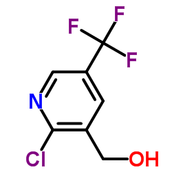 (2-氯-5-(三氟甲基)吡啶-3-基)甲醇结构式
